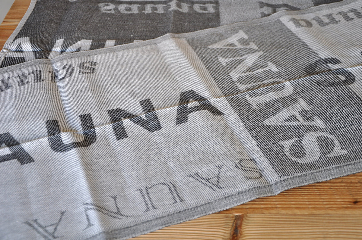 Sitzhandtuch mit Schrift Sauna