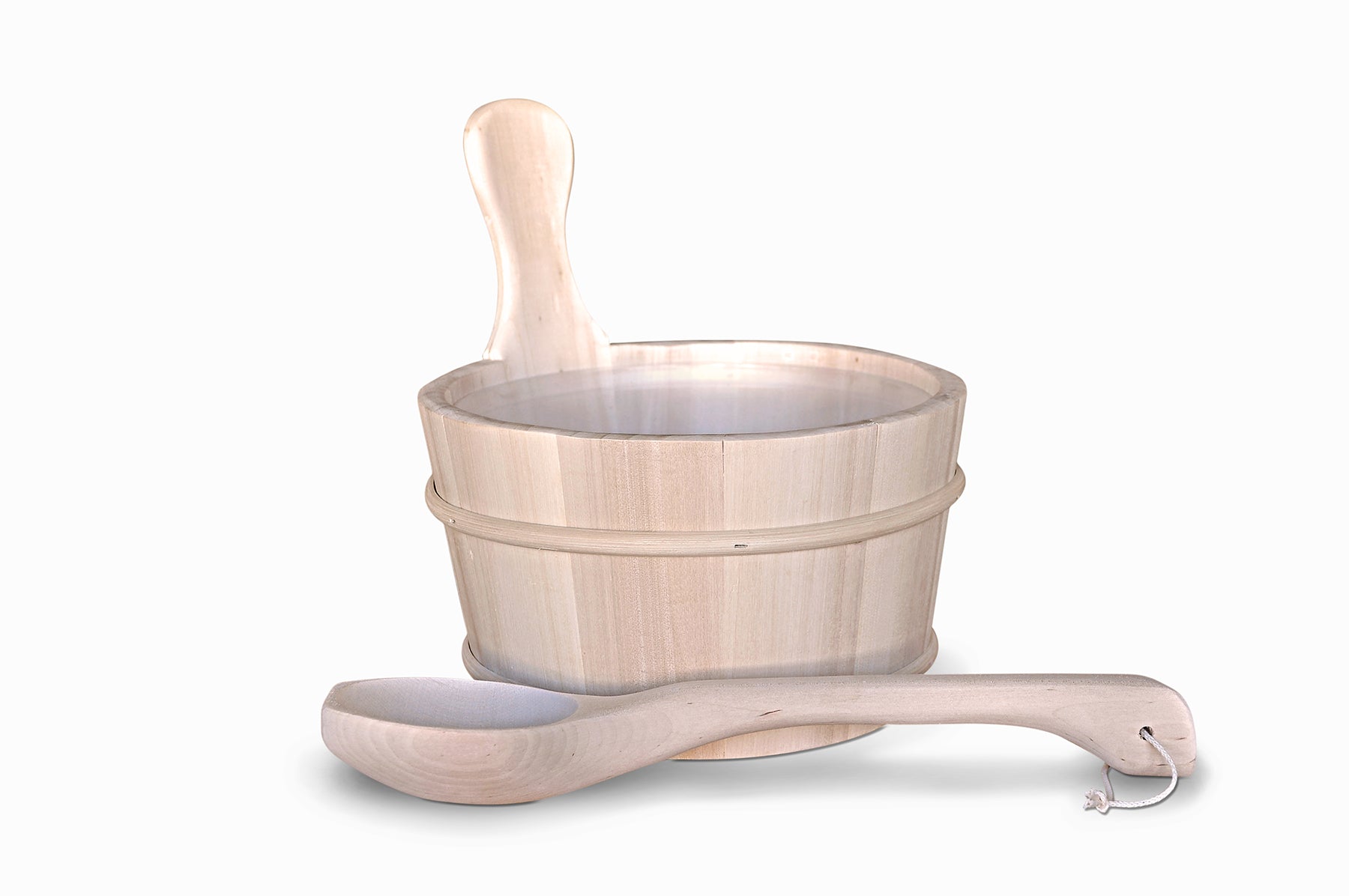 Aufgusskübel Set aus Holz